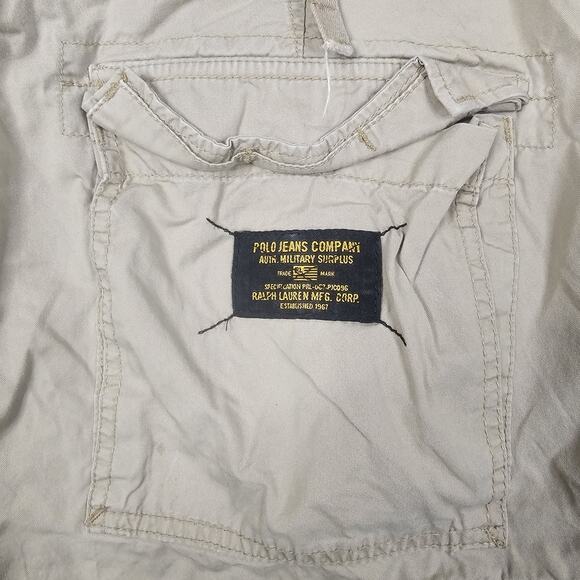 Vintage Polo Jeans Co Cargo Shorts Mens 36x11 Baggy Loose Classic 90s Preppy - Picture 8 of 14